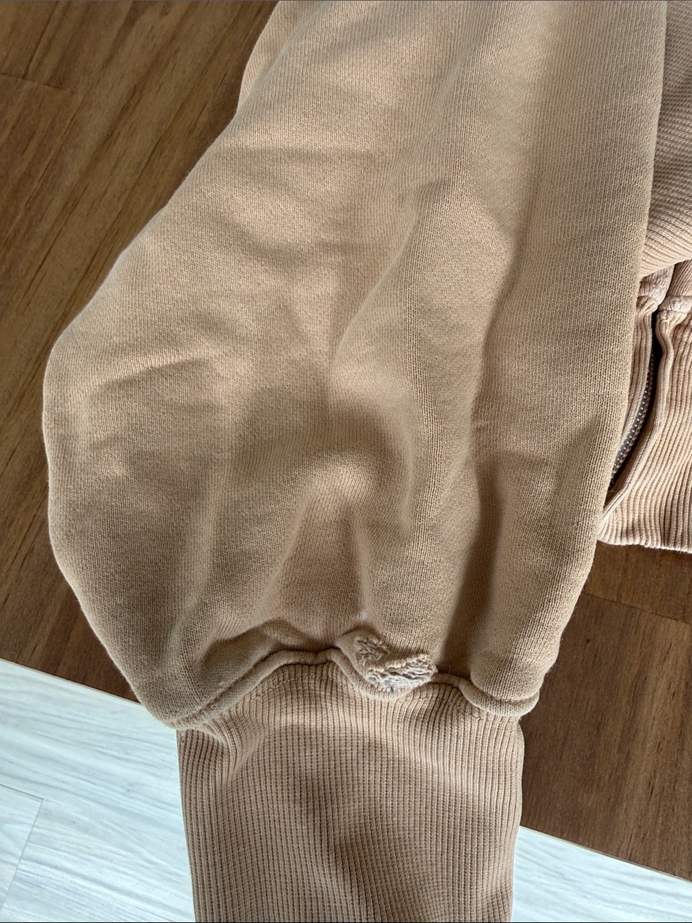 Stack of Aritzia Cozy Sweatshirts - Blue, Tan, Taupe, Gray - Picture 10 of 11